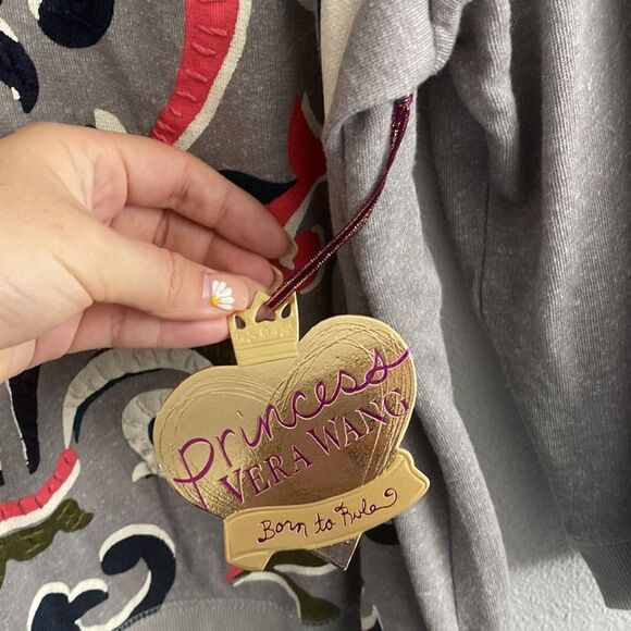 NWT- Princess Vera Wang- grey stiched sweater- Size X Large - Picture 5 of 8